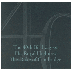 Pre-Owned 2022 UK Duke of Cambridge 40th Birthday 2oz Proof Gold Coin