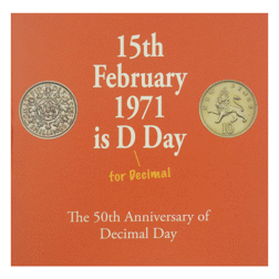 Pre-Owned 2021 UK Decimal Day 50th Anniversary 50p Piedfort Proof Gold Coin