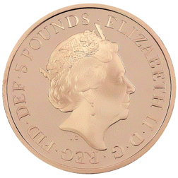 Pre-Owned 2019 UK Remembrance Day £5 Proof Gold Coin