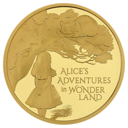 Pre-Owned UK 2021 Alice’s Adventures in Wonderland 1oz Proof Gold Coin