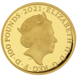 Pre-Owned UK 2021 Alice’s Adventures in Wonderland 1oz Proof Gold Coin