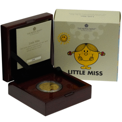 Pre-Owned UK 2021 Little Miss Sunshine - 50th Anniversary of Mr. Men 1oz Proof Gold Coin