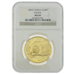 Pre-Owned 1987 Chinese Panda 1oz Gold Coin - NGC Graded MS69 - 3639663-001