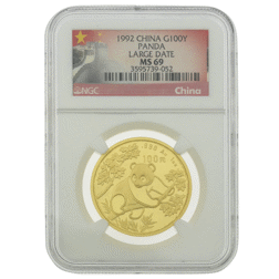 Pre-Owned 1992 Chinese Panda 1oz Gold Coin - NGC Graded MS69 - 3595739-052