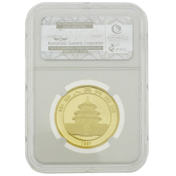 Pre-Owned 1997 Chinese Panda 'Small Date' 1oz Gold Coin - NGC Graded MS69 - 3595703-003