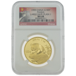 Pre-Owned 1999 Chinese Panda 1oz Gold Coin - NGC Graded MS68 - 3595699-011