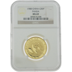 Pre-Owned 1988 Chinese Panda 1/2oz Gold Coin - NGC Graded MS69 - 3890670-008