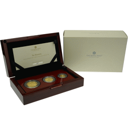 Pre-Owned 2021 UK Britannia Premium Proof Gold 3-Coin Set
