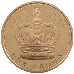 Pre-Owned 2015 UK The Longest Reigning Monarch £5 Proof Design Gold Coin