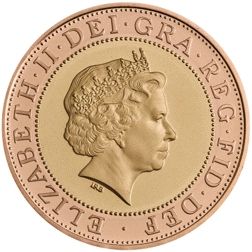 Pre-Owned 2003 UK DNA Double Helix £2 Proof Design Gold Coin