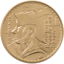 Pre-Owned 2003 UK Britannia 1/4oz Proof Design Gold Coin