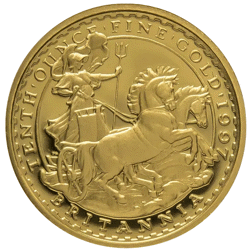 Pre-Owned 1997 UK Britannia 1/10oz Proof Design Gold Coin