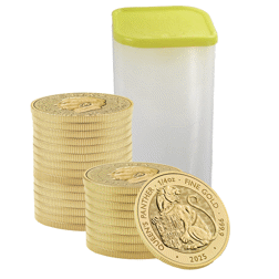 2025 UK Tudor Beasts Queen's Panther 1/4oz Gold Coin