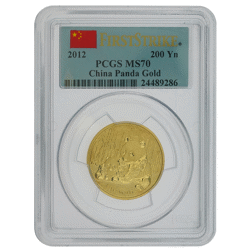 Pre-Owned 2012 Chinese Panda 1/2oz Gold Coin - PCGS Graded MS70 - 24489286