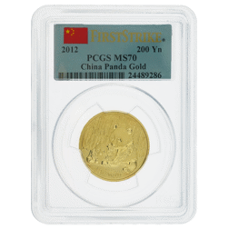 Pre-Owned 2012 Chinese Panda 1/2oz Gold Coin - PCGS Graded MS70 - 24489286