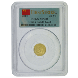 Pre-Owned 2012 Chinese Panda 1/20oz Gold Coin - PCGS Graded MS70 - 24865944