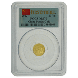 Pre-Owned 2012 Chinese Panda 1/20oz Gold Coin - PCGS Graded MS70 - 24865948