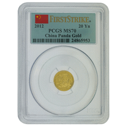 Pre-Owned 2012 Chinese Panda 1/20oz Gold Coin - PCGS Graded MS70 - 24865953