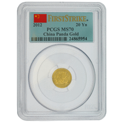 Pre-Owned 2012 Chinese Panda 1/20oz Gold Coin - PCGS Graded MS70 - 24865954