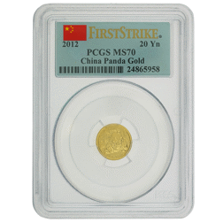 Pre-Owned 2012 Chinese Panda 1/20oz Gold Coin - PCGS Graded MS70 - 24865958