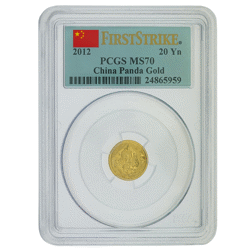 Pre-Owned 2012 Chinese Panda 1/20oz Gold Coin - PCGS Graded MS70 - 24865959