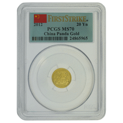 Pre-Owned 2012 Chinese Panda 1/20oz Gold Coin - PCGS Graded MS70 - 24865965