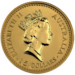 Pre-Owned 1992 Australian Nugget 'Common Wallaroo' 1/10oz Gold Coin