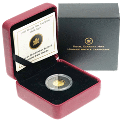 Pre-Owned 2013 Canadian Bald Eagle 1/25oz Proof Gold Coin