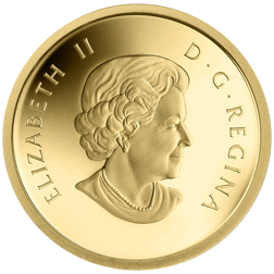 Pre-Owned 2013 Canadian Bald Eagle 1/25oz Proof Gold Coin