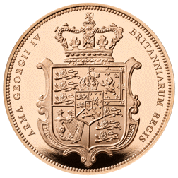 Pre-Owned UK 2025 Shield Design Full Sovereign Proof Gold Coin