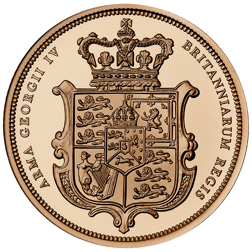 Pre-Owned UK 2025 Shield Design Full Sovereign Proof Gold Coin