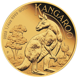 Pre-Owned 2023 Australian Kangaroo 1/4oz Proof Gold Coin