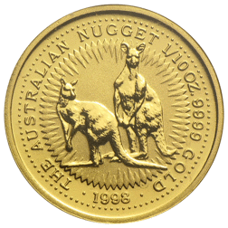 Pre-Owned 1998 Australian Nugget 1/10oz Gold Coin
