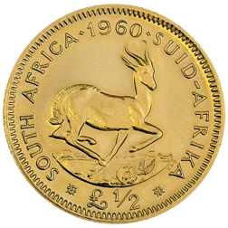 Pre-Owned 1960 Elizabeth II South African £1/2 Gold Coin