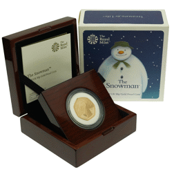 Pre-Owned 2019 UK 'The Snowman' 50p Proof Gold Coin