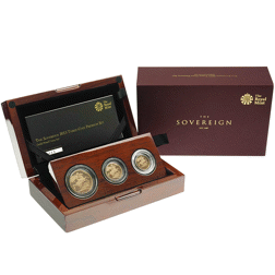 Pre-Owned 2015 UK Premium Sovereign Proof Gold 3-Coin Set