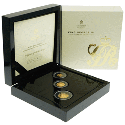 Pre-Owned 2020 East India Company King George III Sovereign Proof Gold 3-Coin Set