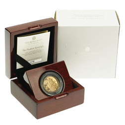 Pre-Owned 2023 UK Coronation Full Sovereign Piedfort Proof Gold Coin