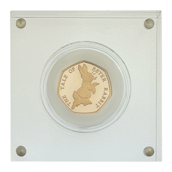 Pre-Owned 2017 UK Beatrix Potter 'Peter Rabbit' 50p Proof Gold Coin and Book Gift Set