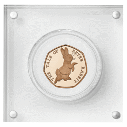 Pre-Owned 2017 UK Beatrix Potter 'Peter Rabbit' 50p Proof Gold Coin and Book Gift Set