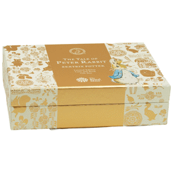 Pre-Owned 2017 UK Beatrix Potter 'Peter Rabbit' 50p Proof Gold Coin and Book Gift Set