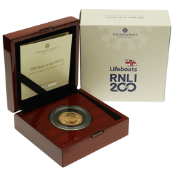 Pre-Owned 2024 UK 200 Years of the RNLI 50p Proof Gold Coin