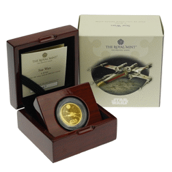 Pre-Owned 2024 UK Star Wars ‘X-Wing’ 1/4oz Proof Gold Coin