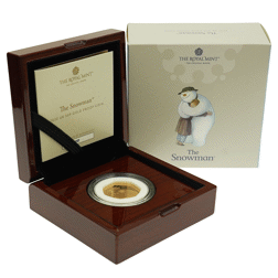 Pre-Owned 2020 UK 'The Snowman' Proof Gold 50p Coin
