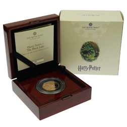 Pre-Owned 2024 UK The Royal Mint Harry Potter ‘Black Lake’ 50p Proof Gold Coin