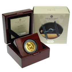 Pre-Owned 2024 UK Star Wars ‘TIE Fighter’ 1/4oz Proof Gold Coin