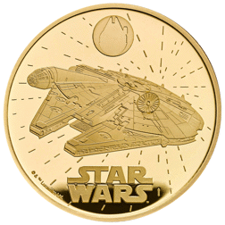 Pre-Owned 2024 UK Star Wars ‘Millennium Falcon’ 1/4oz Proof Gold Coin