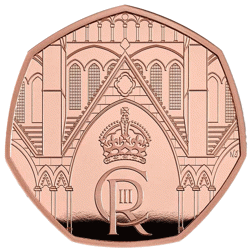 Pre-Owned 2023 UK Coronation of King Charles III 50p Proof Gold Coin