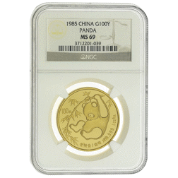 Pre-Owned 1985 Chinese Panda 1oz Gold Coin - NGC Graded MS69 - 3712201-039