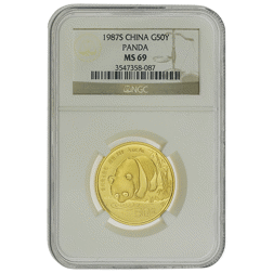 Pre-Owned 1987 Chinese Panda 1/2oz Gold Coin - NGC Graded MS69 - 3547358-087